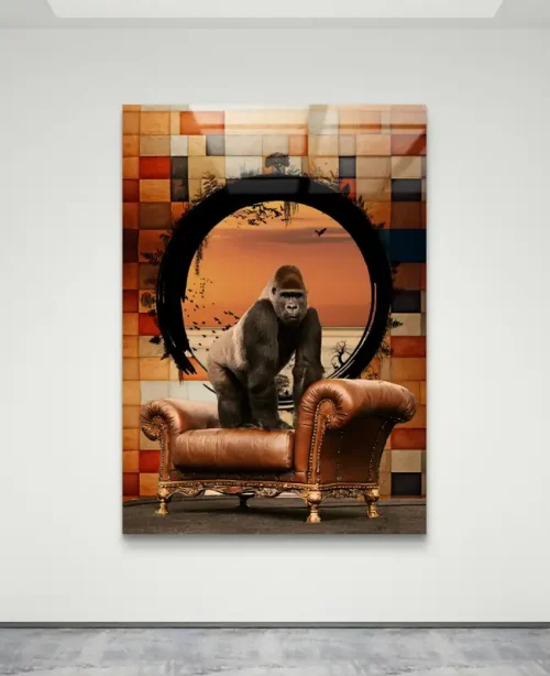 collage artist gorilla sofa safari david hopkins collage artist marbella