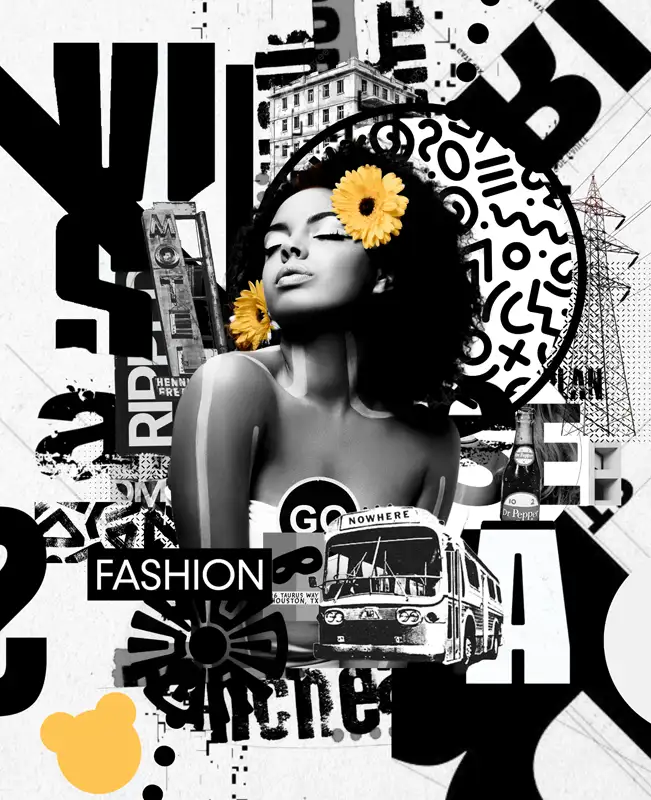 B&W fashion girl David Hopkins Contemporary artist marbella Pop Art