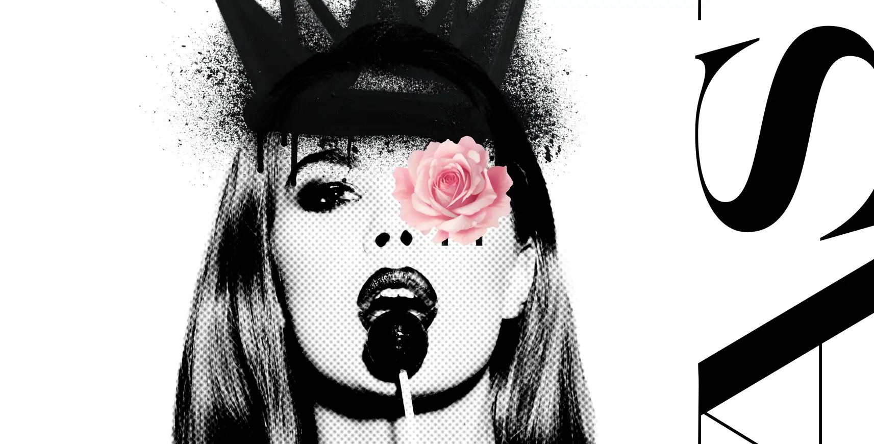 David Hopkins Contemporary artist marbella Black White Pop Art