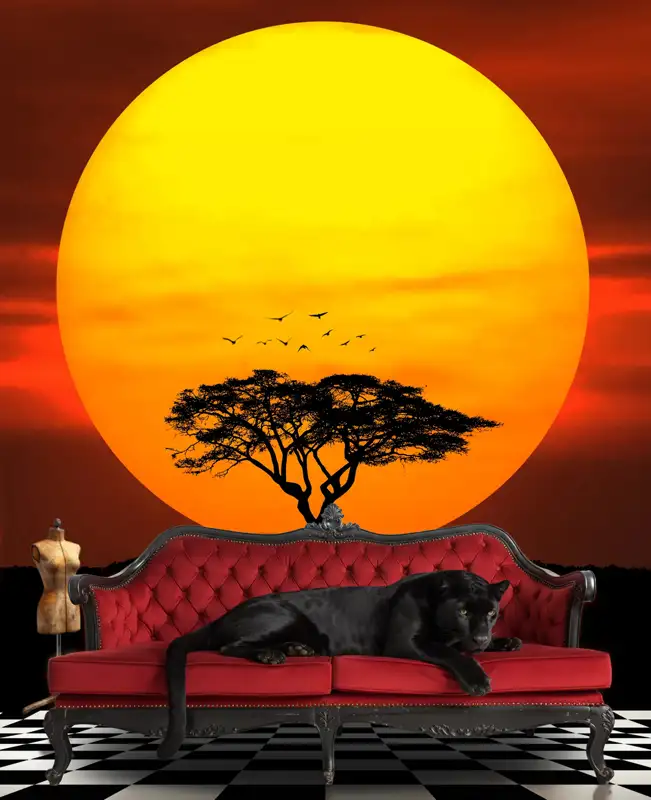Sofa Safari black panther sofa safari david hopkins contemporary artists marbella