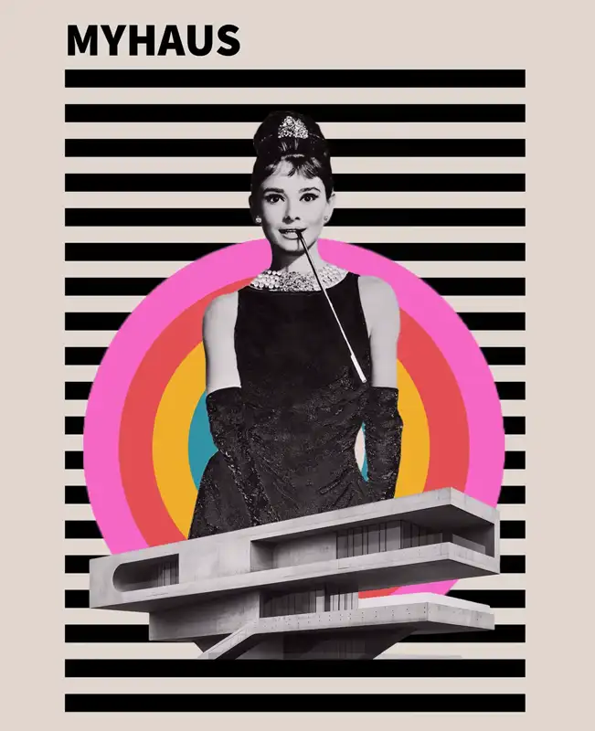 Audrey Hepburn myhaus art david hopkins contemporary digital art marbella