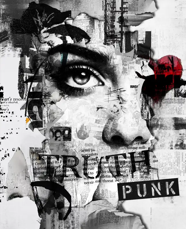 distressed art the truth David Hopkins Contemporary artist in Marbella