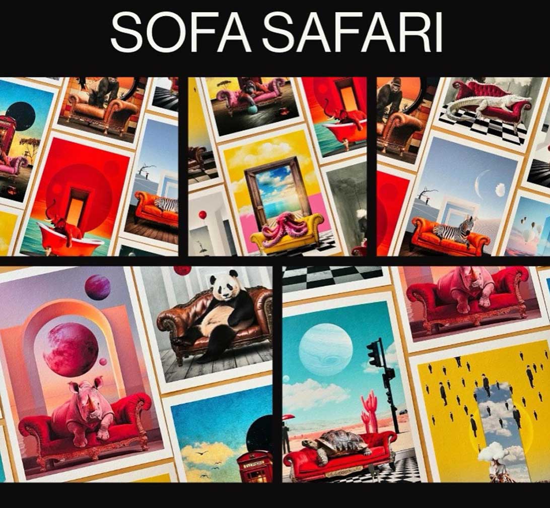 sofa safari en residencia spa hotel in tarifa david hopkins art