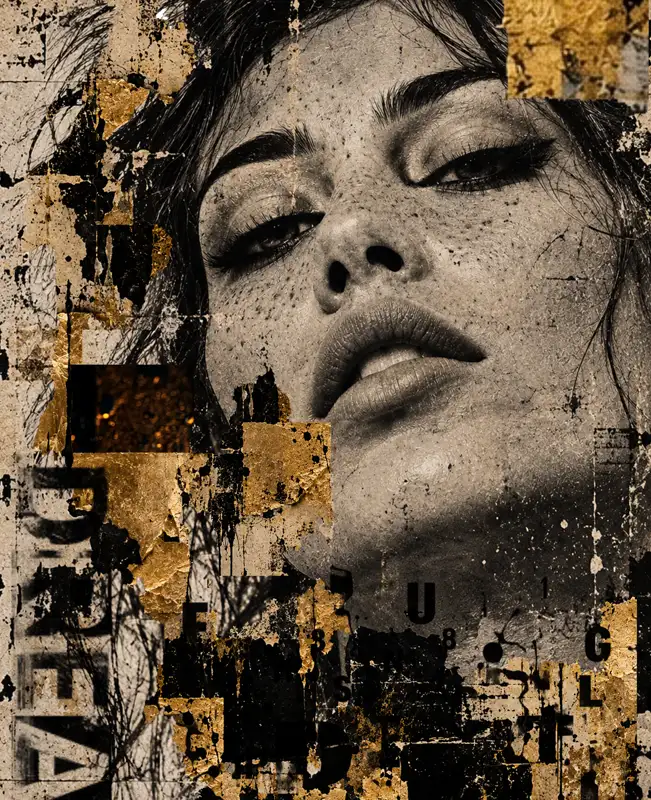 Beautiful noise Golden Girl david hopkins contemporary artist marbella
