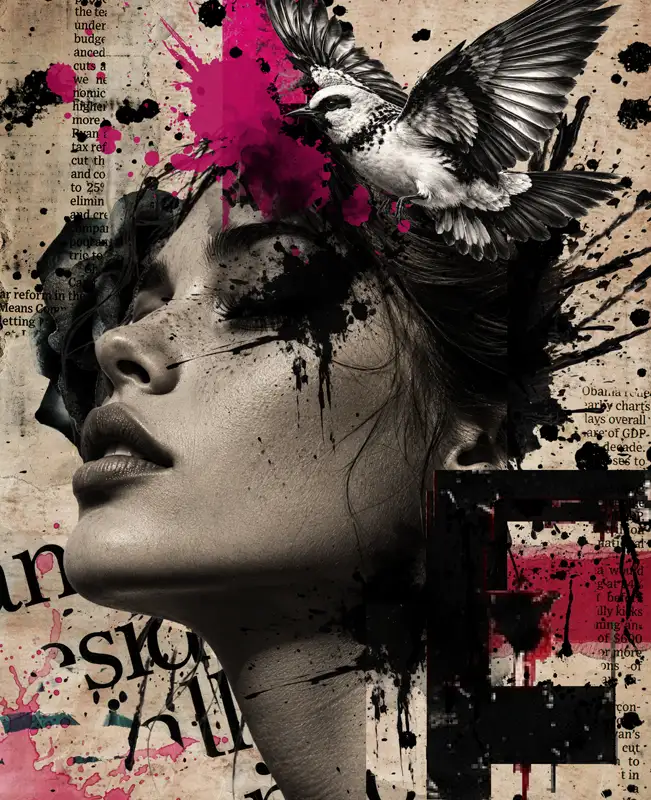Beautiful noise bird david hopkins contemporary artist marbella