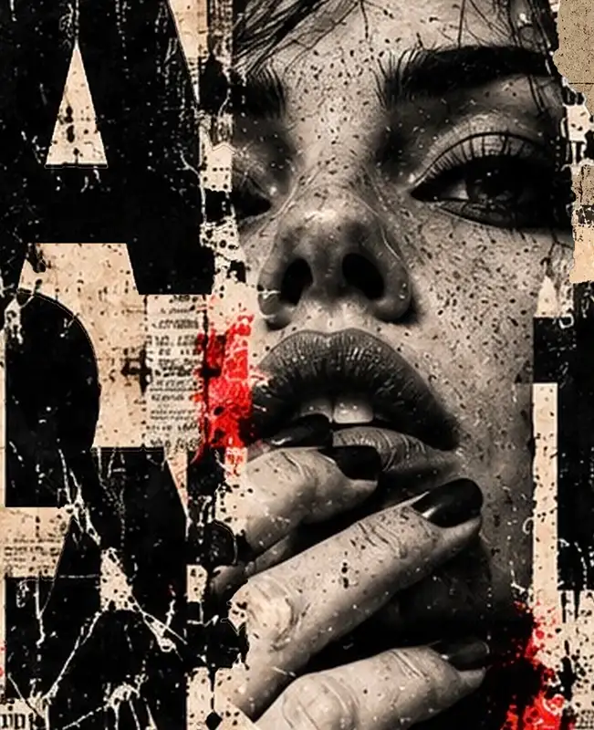 Beautiful noise split face david hopkins contemporary artist marbella